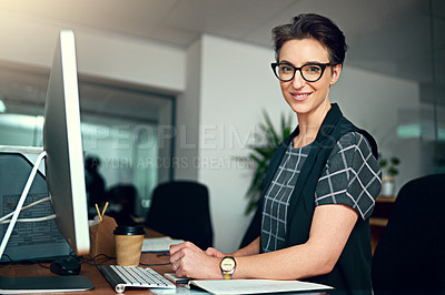 Buy stock photo Cropped portrait of a young designer working in the office