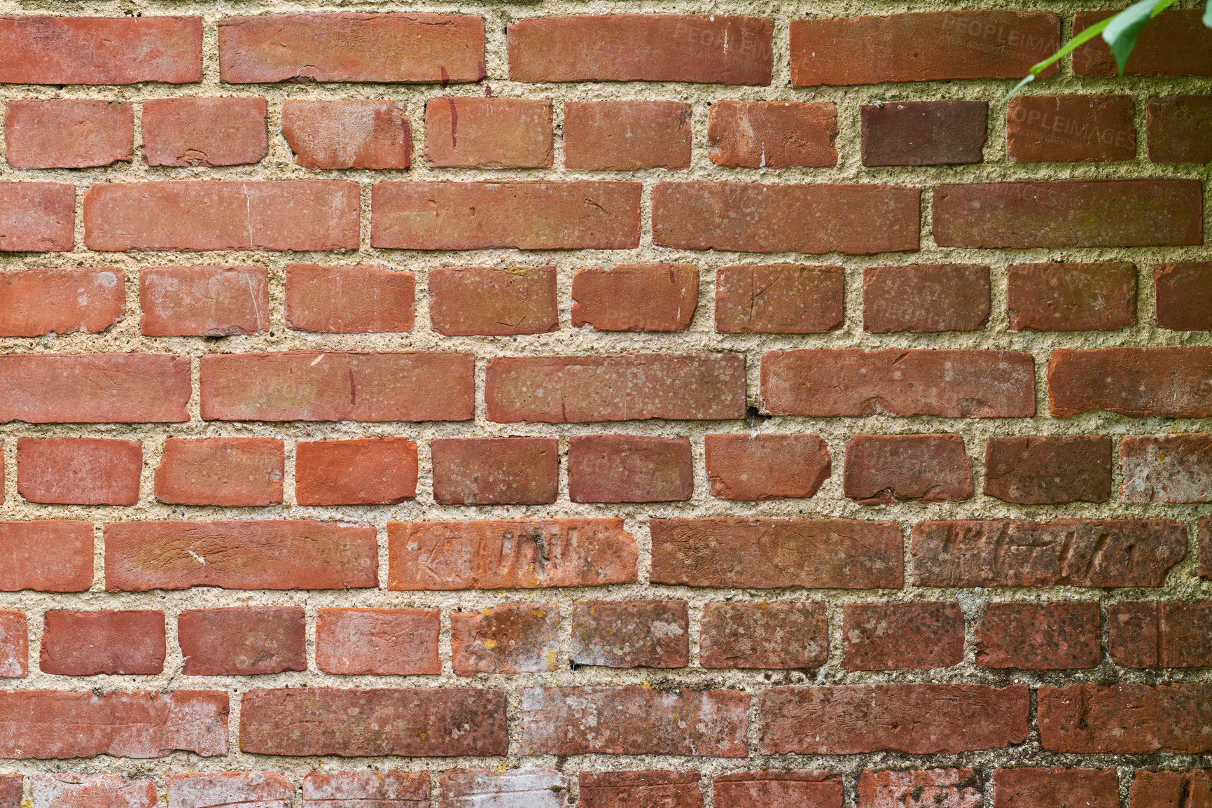 Buy stock photo Brick wall, building and empty with architecture on background with masonry, outdoor and exterior with pattern. City, texture and concrete for real estate, property and urban housing in Colombia