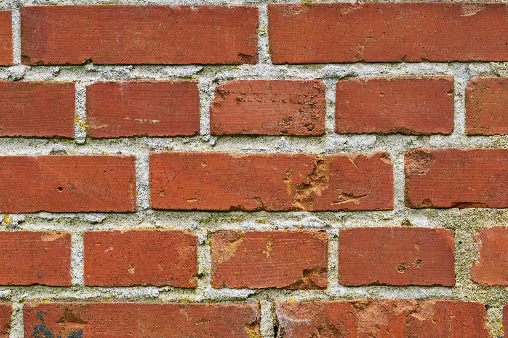 Buy stock photo Brick wall, building and city with real estate on background with masonry, outdoor and exterior with pattern. Empty, texture and concrete for architecture, property and urban housing in Colombia