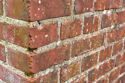 Buy stock photo A photo of a very old brick wall