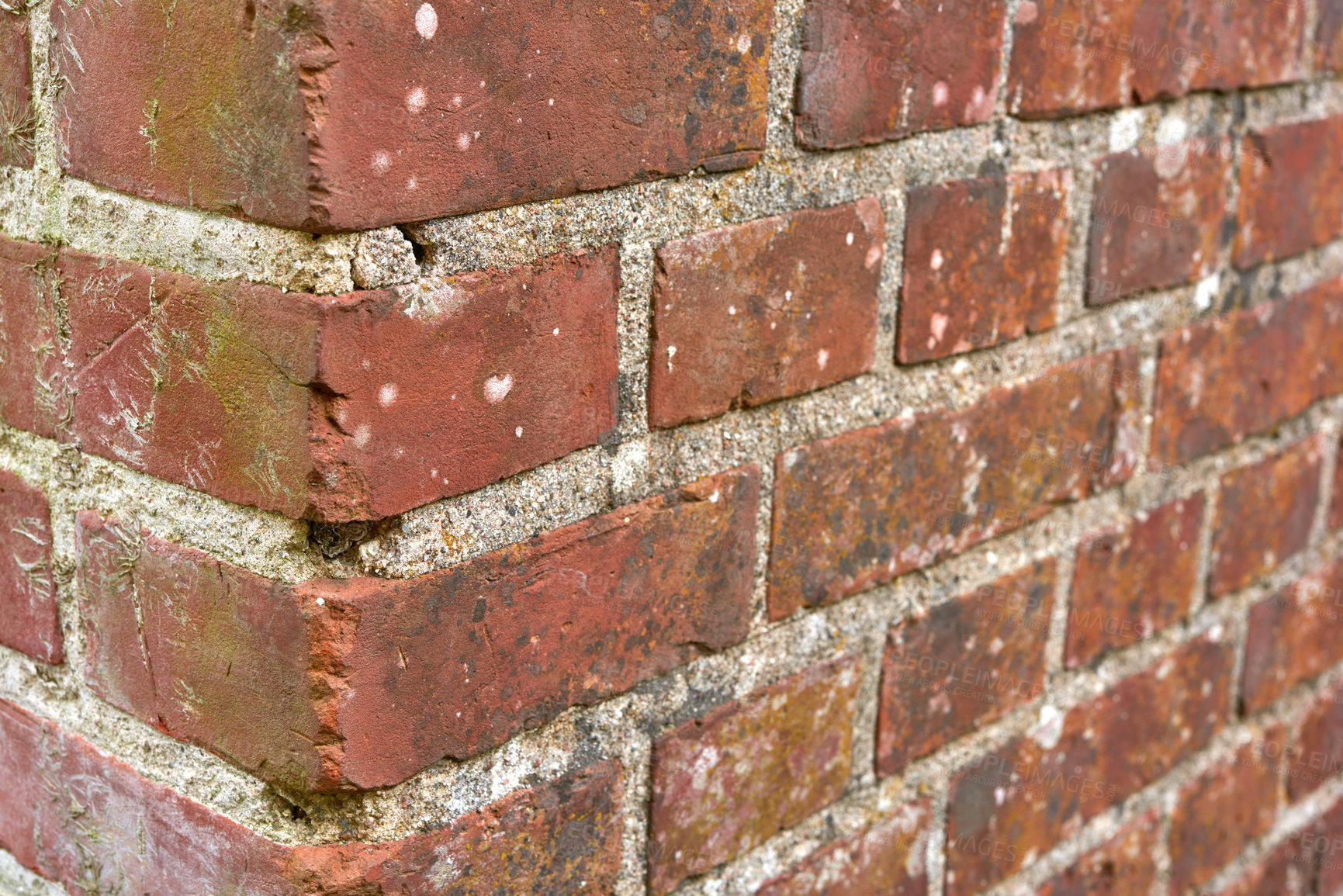 Buy stock photo A photo of a very old brick wall