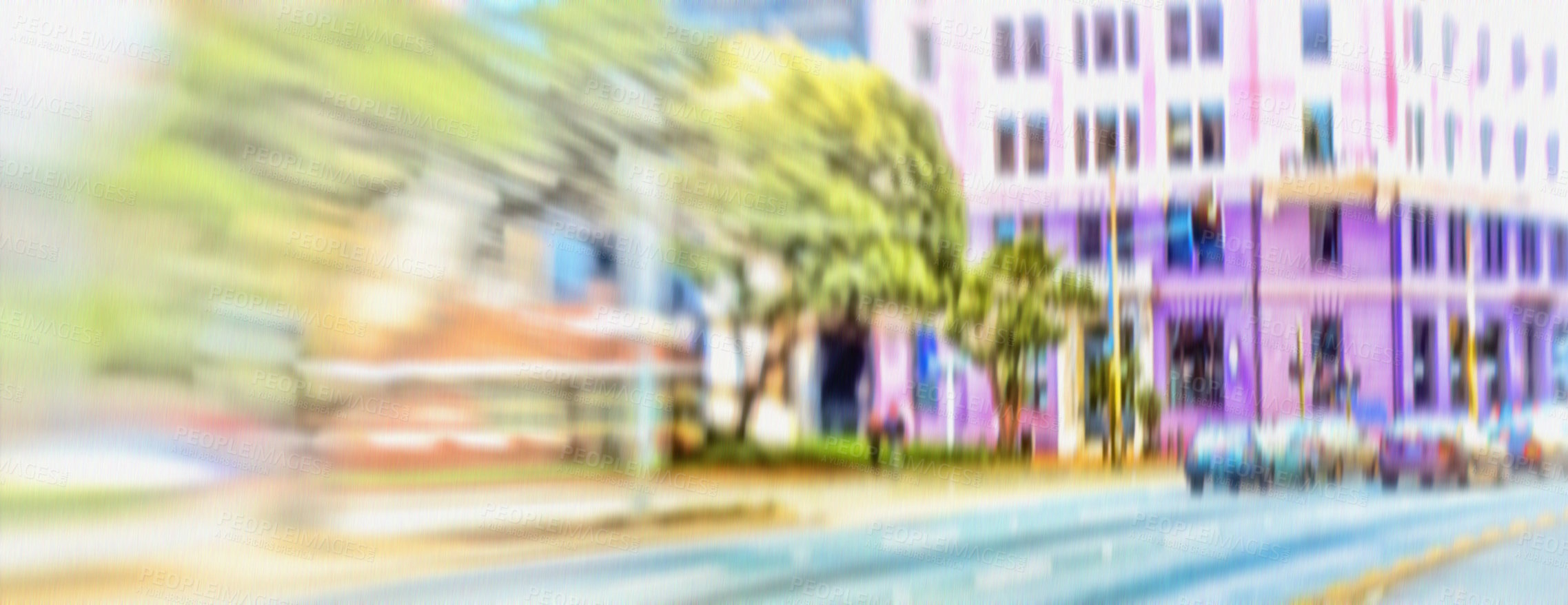 Buy stock photo Abstract blurred city images