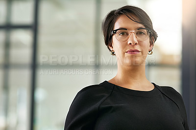 Buy stock photo Woman, hr management and portrait as employee in workplace for business, growth and recruitment as manager. Female person, onboarding and industry for employment, company or startup in office for job