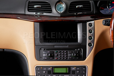 Buy stock photo Closeup shot of the interior of a motor veichle