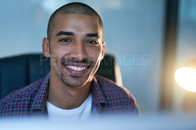 Buy stock photo Cropped portrait of a young designer in the office