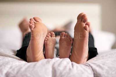 Buy stock photo Shot of a family bonding at home
