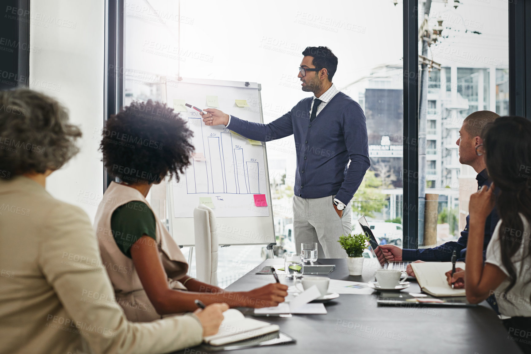 Buy stock photo Shot of businesspeople in an office