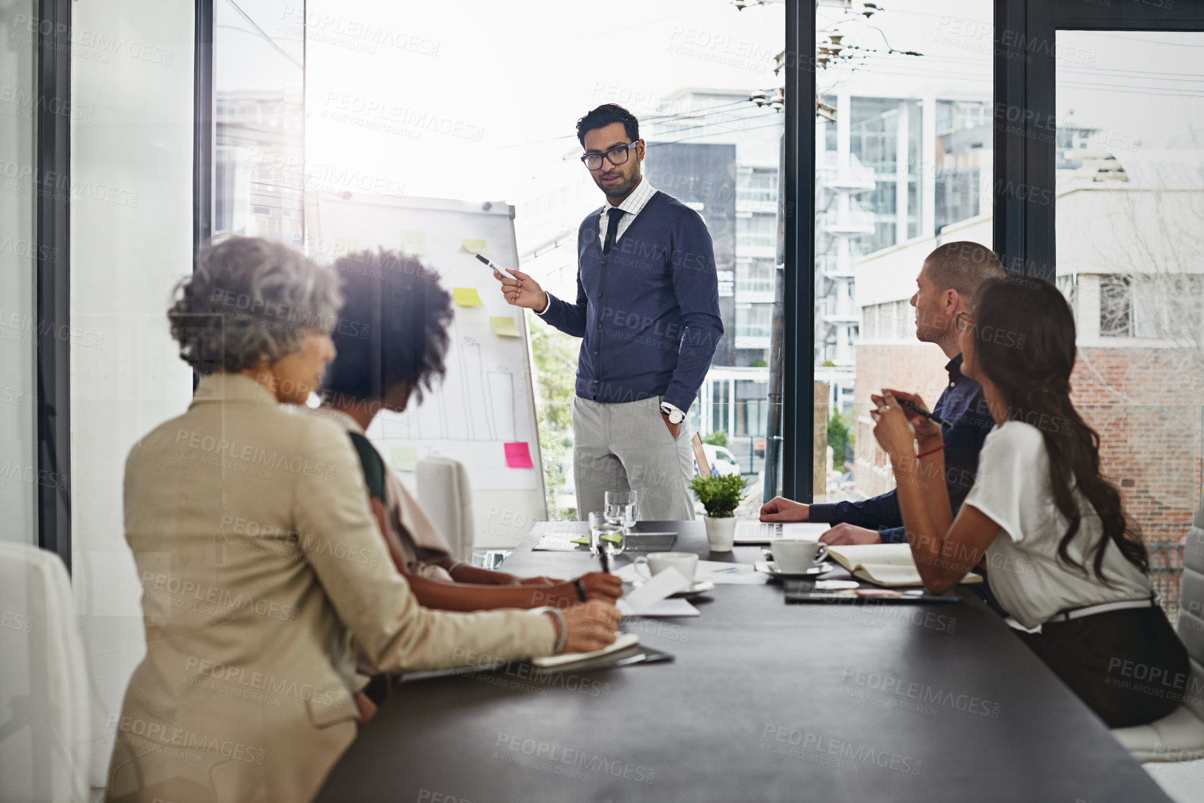 Buy stock photo Shot of businesspeople in an office