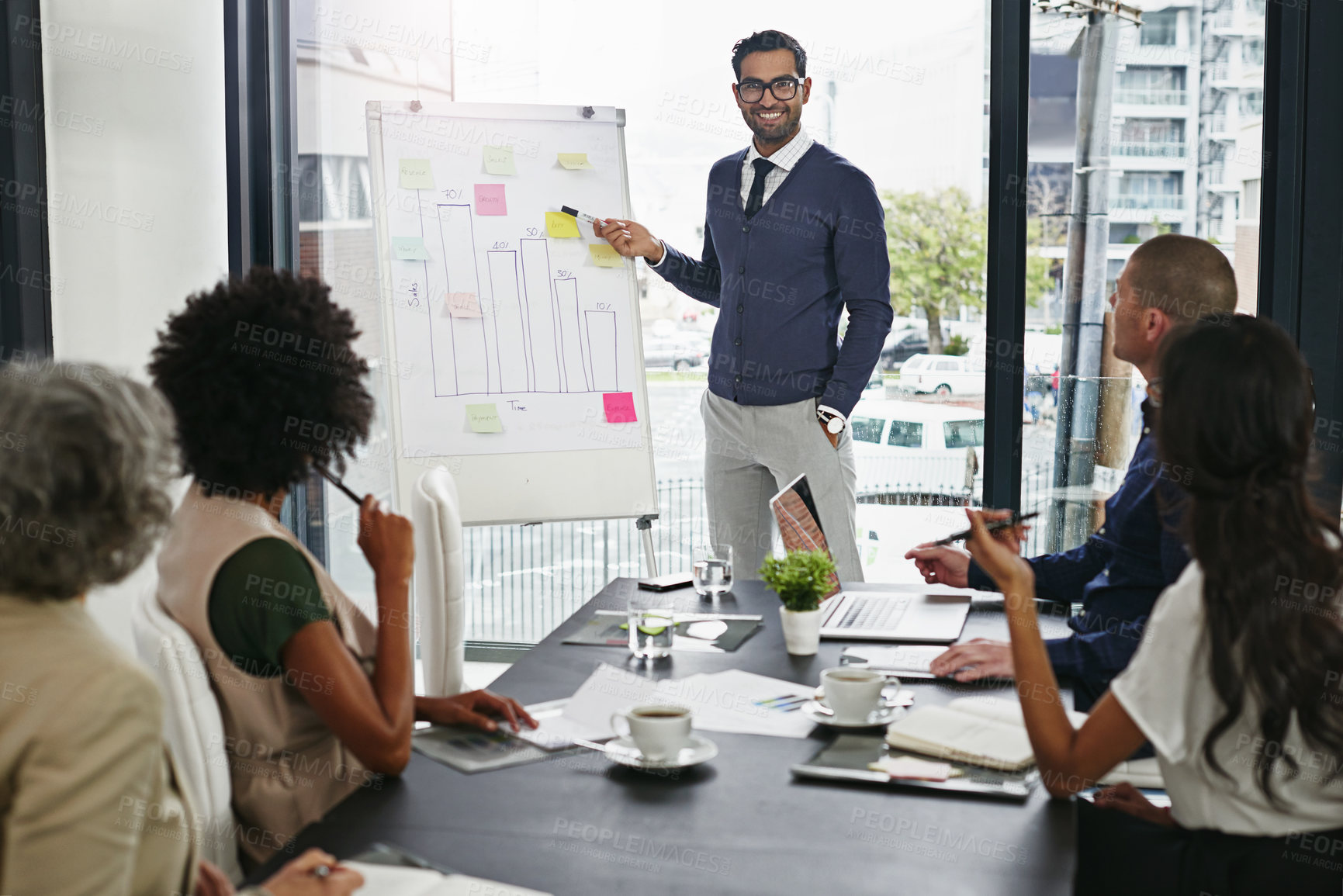 Buy stock photo Shot of businesspeople in an office