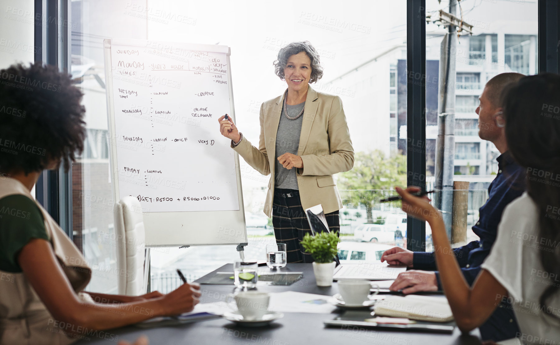 Buy stock photo Shot of businesspeople in an office