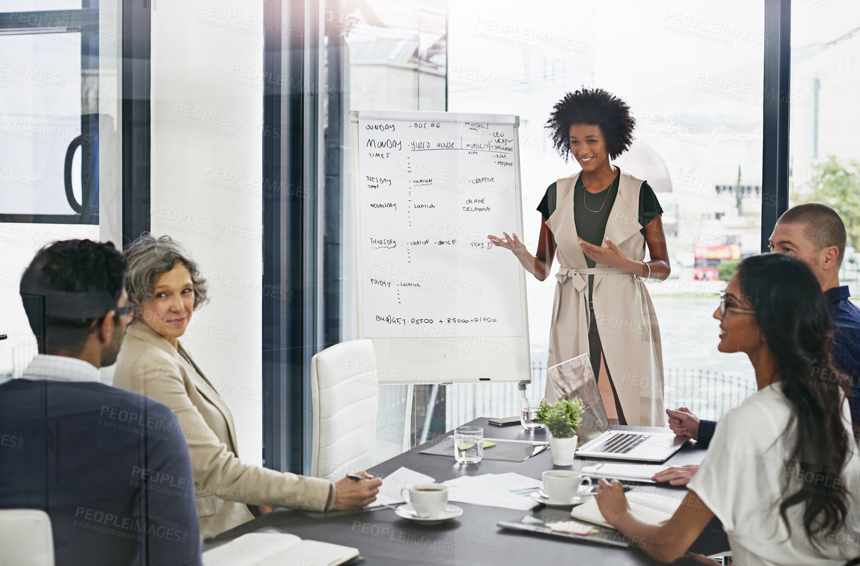 Buy stock photo Shot of businesspeople in an office