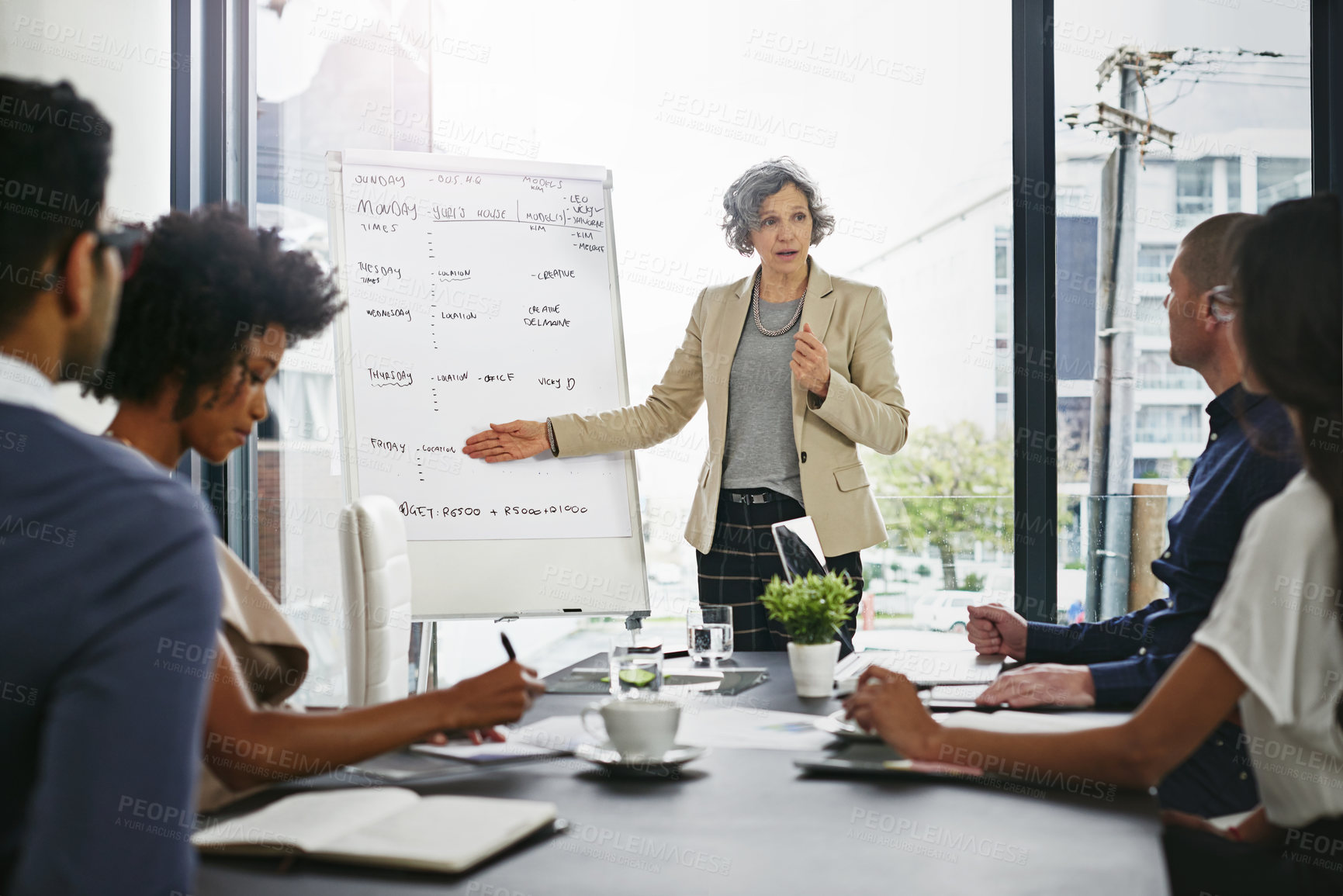 Buy stock photo Shot of businesspeople in an office