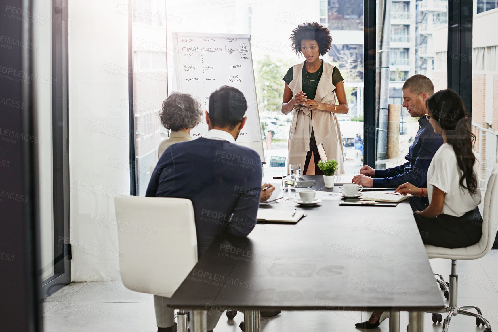 Buy stock photo Shot of businesspeople in an office