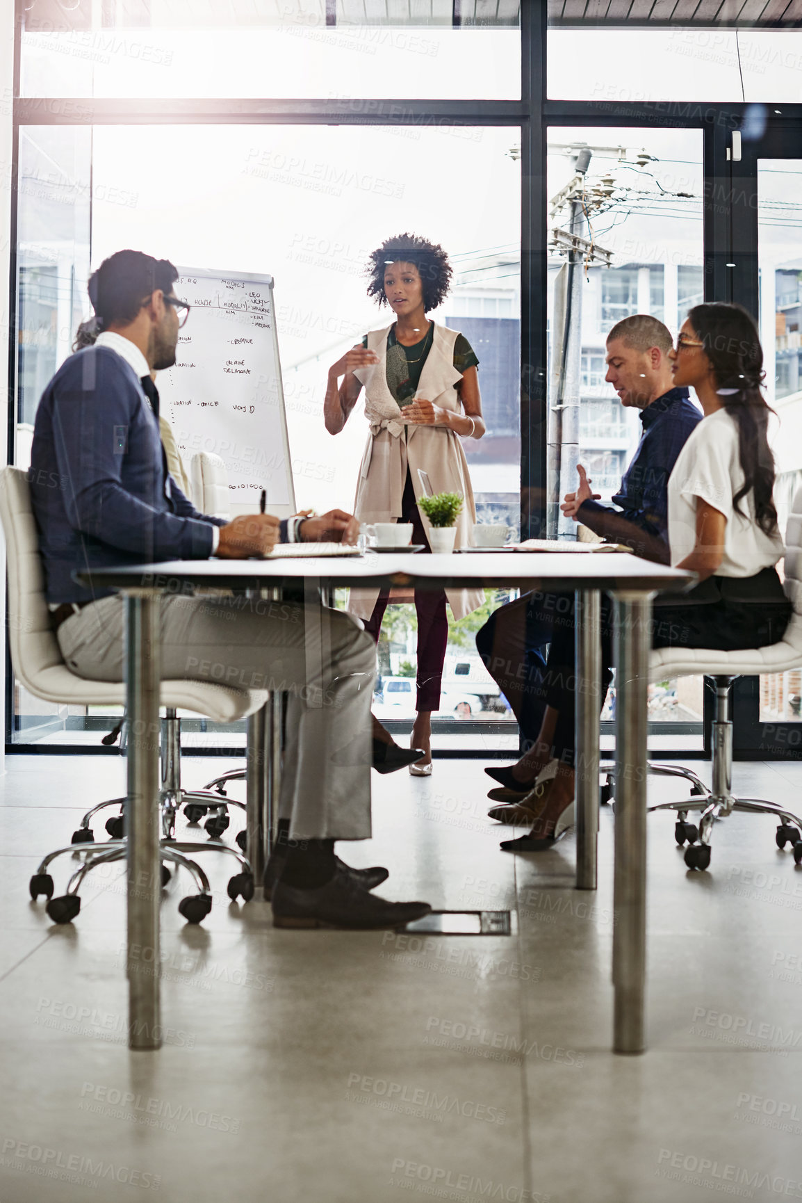 Buy stock photo Shot of businesspeople in an office