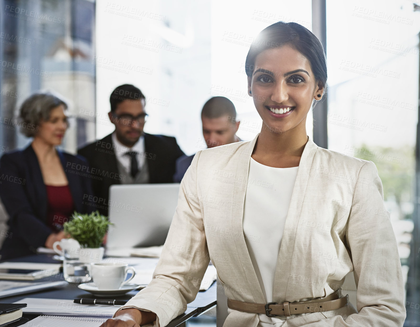 Buy stock photo Shot of businesspeople in an office