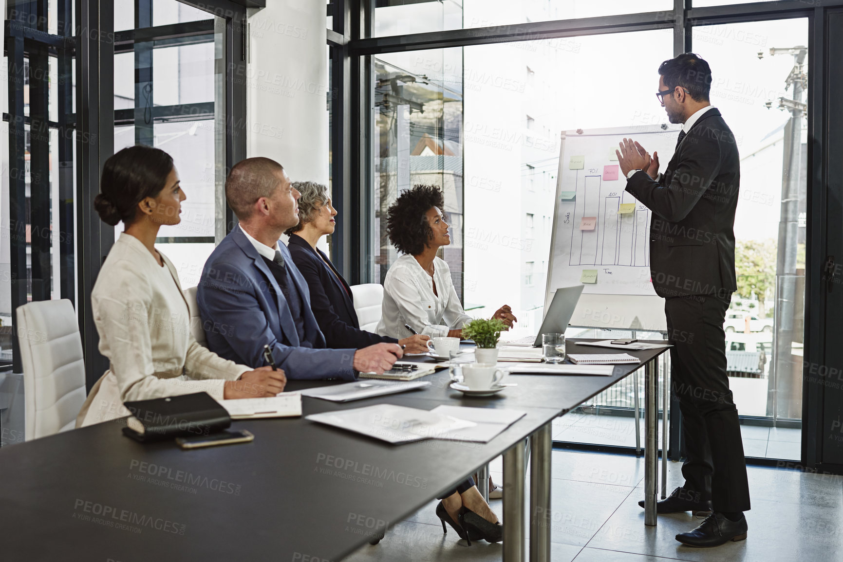 Buy stock photo Shot of businesspeople in an office