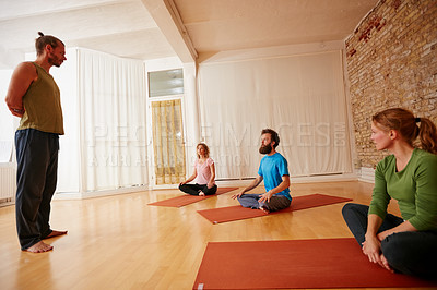 Buy stock photo Shot of a yoga instructor
