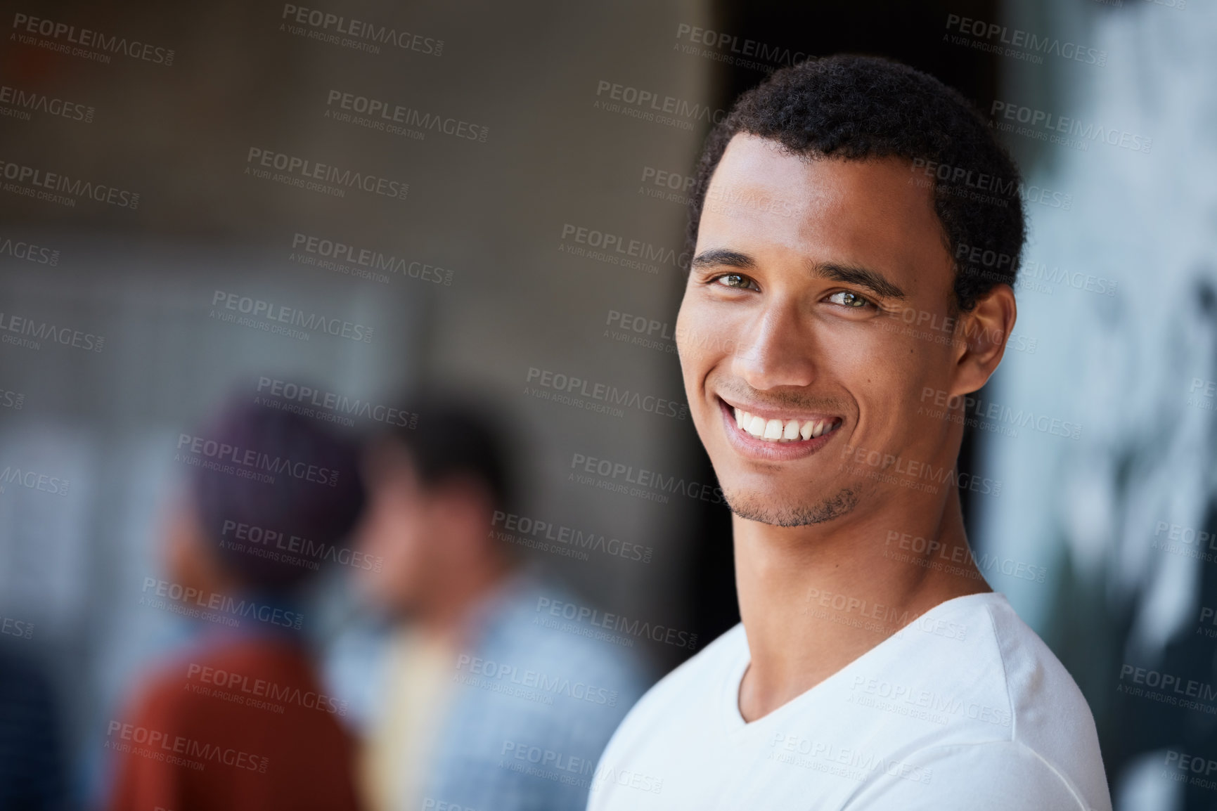 Buy stock photo Portrait of a university student on campus