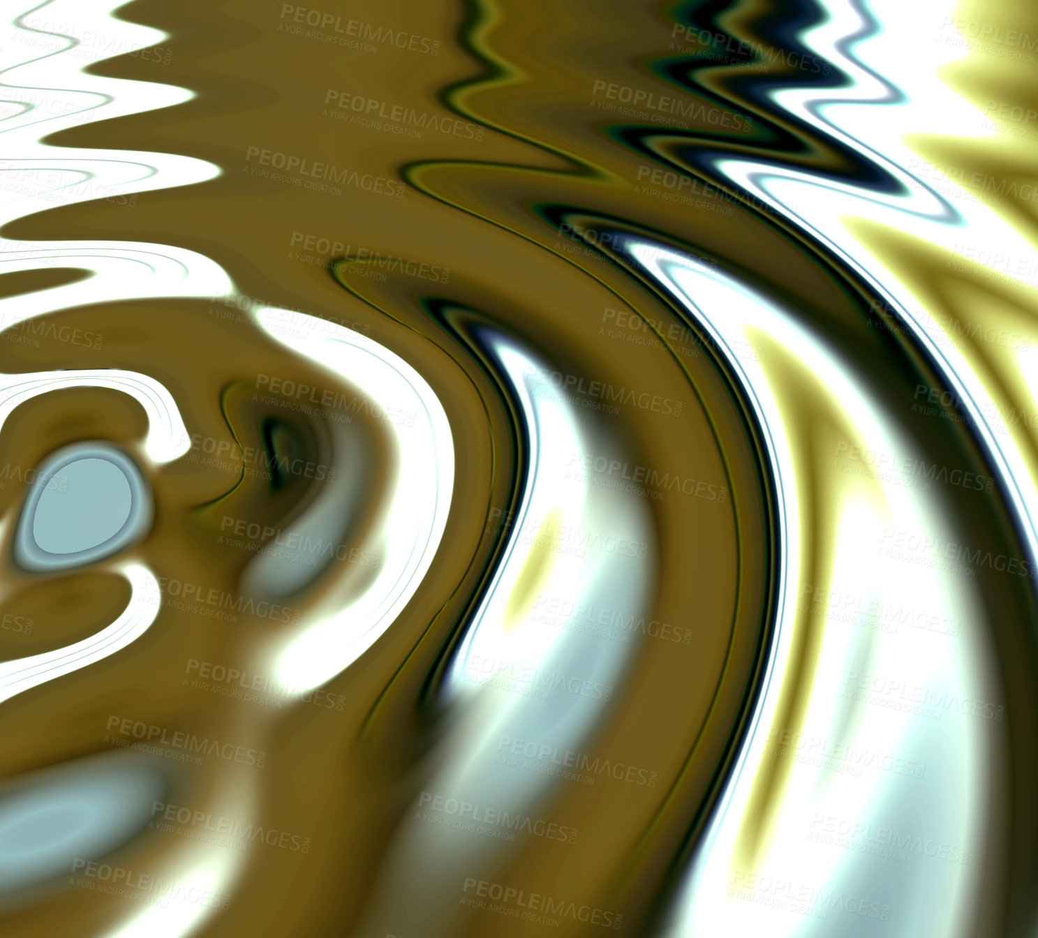 Buy stock photo Waves, ripple and metal with water drop pattern with mockup for 3d, digital and texture. Environment, design and futuristic with liquid in background for abstract, sustainability and art deco graphic