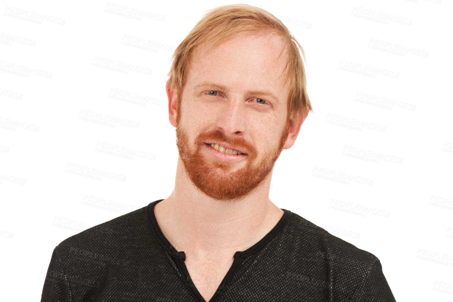 Buy stock photo Studio shot of a handsome man posing against a white background