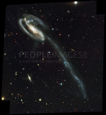 Buy stock photo Cosmos, space and black hole in universe with light particles, pattern and color glow in solar system. Galaxy, infinity and planets in milky way with nebula shine, dark sky and nature in aerospace.