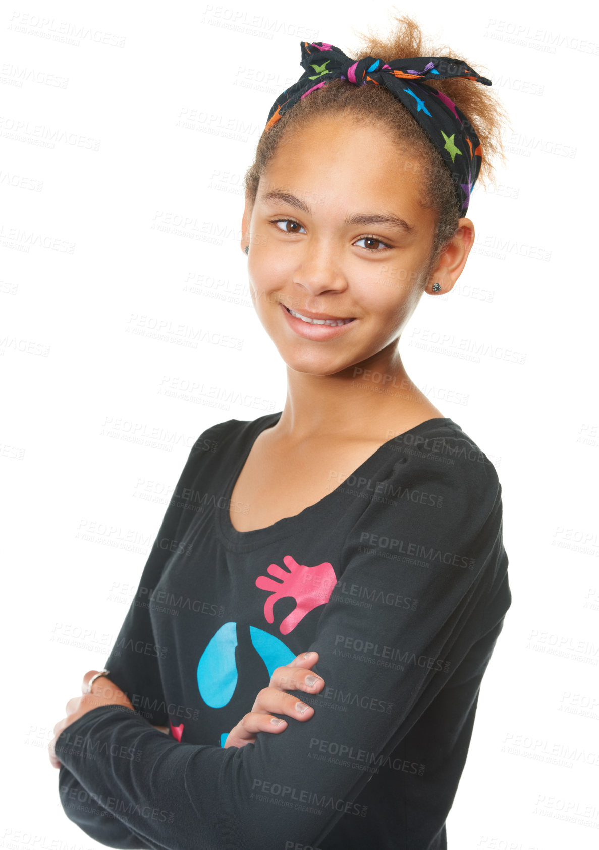 Buy stock photo Studio shot of a young girl isolated on white