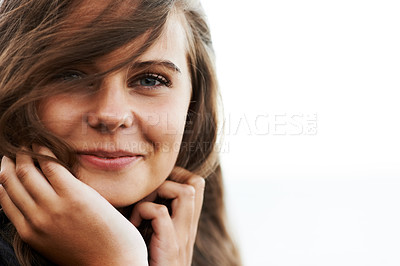 Buy stock photo Portrait of a gorgeous woman