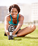 Getting her muscles ready for a run