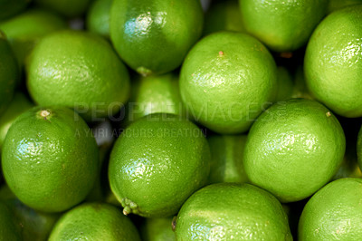 Buy stock photo Cropped shot of fresh and shiny limes