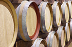 Barrels full of wine