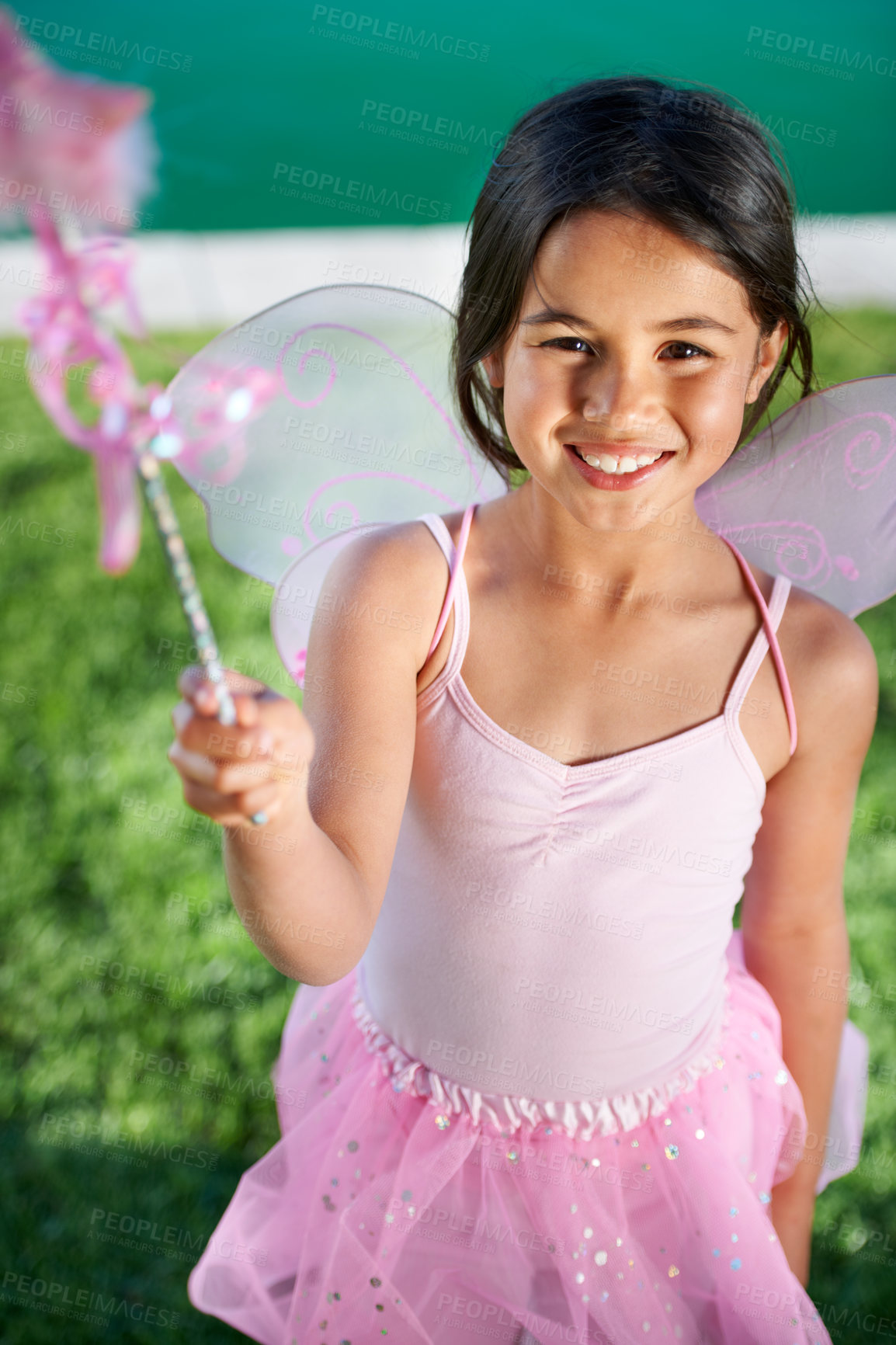 Buy stock photo Cute little girl dressed in a fairy costume