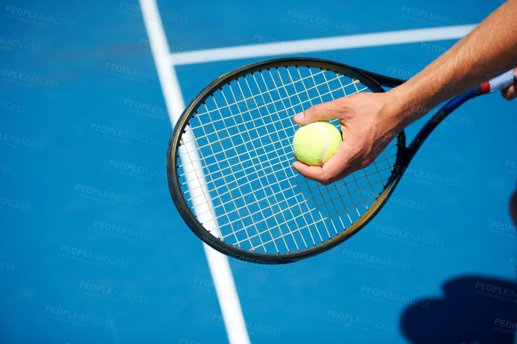Buy stock photo Shot of a tennis match on a sunny day