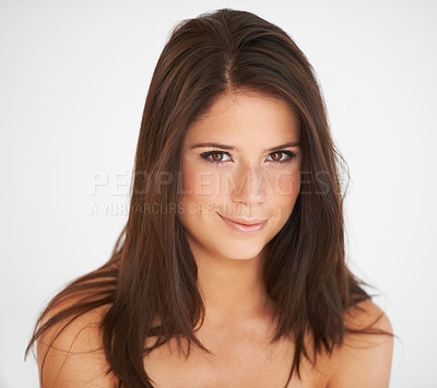 Buy stock photo Portrait of a beautiful woman posing nude