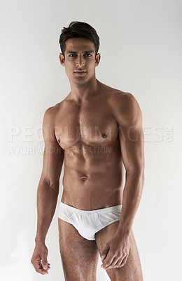 Looking good in his underwear  Buy Stock Photo on PeopleImages, Picture  And Royalty Free Image. Pic 410010 - PeopleImages