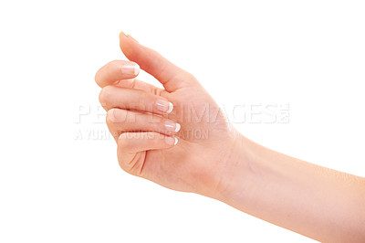 Buy stock photo Cropped shot of a woman's hand