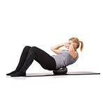 Crunches with an exercise ball