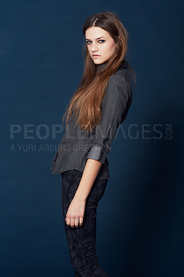 Buy stock photo A pretty young model flaunting her style and looks in studio