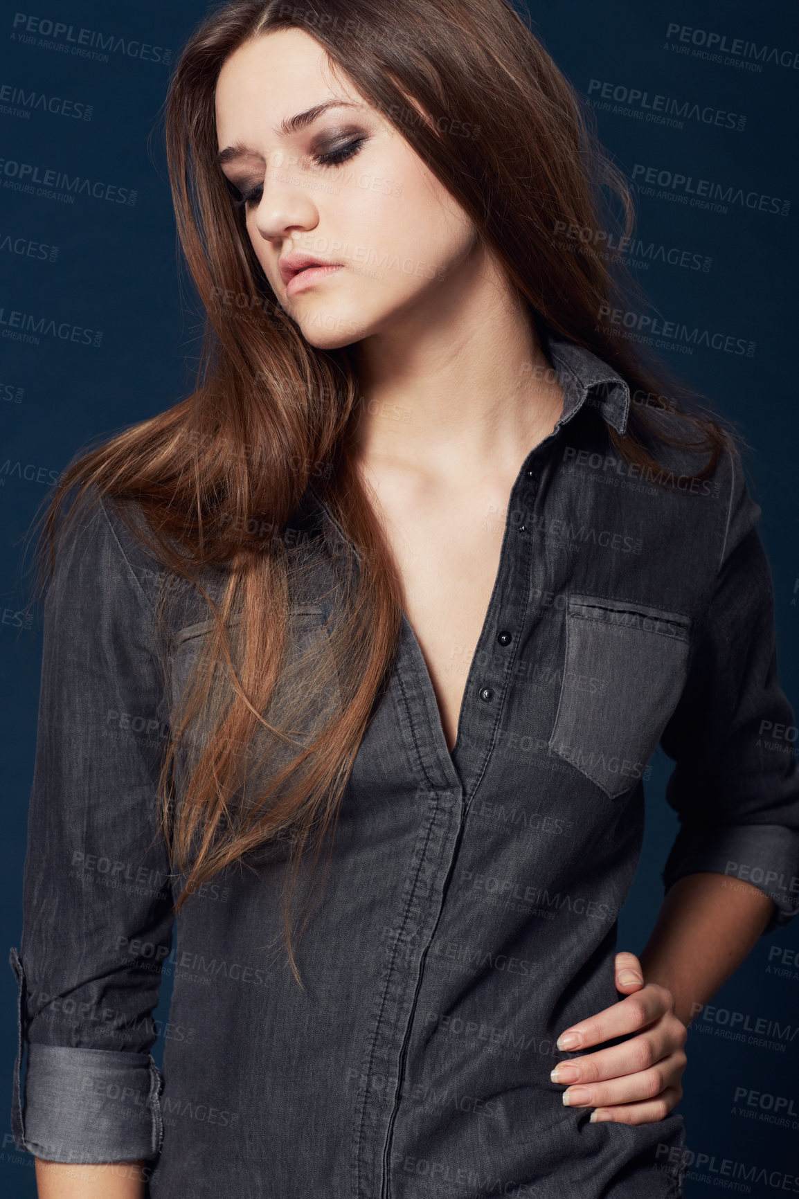 Buy stock photo A pretty young model flaunting her style and looks in studio