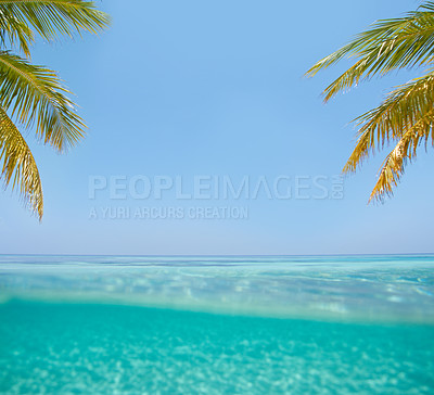Buy stock photo A beautiful turquoise ocean