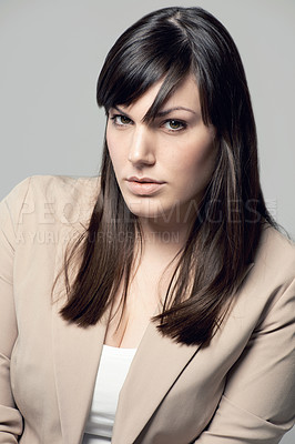 Buy stock photo Studio shot of a plus-size model posing for the camera