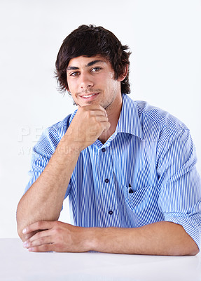Buy stock photo Portrait of a handsome young business professional