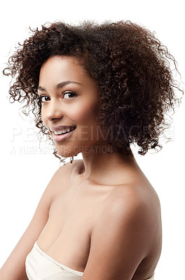Buy stock photo Portrait of a beautiful ethnic woman looking confidently at the camera