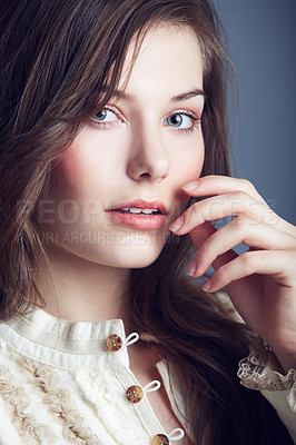 Buy stock photo Beauty portrait of a young woman