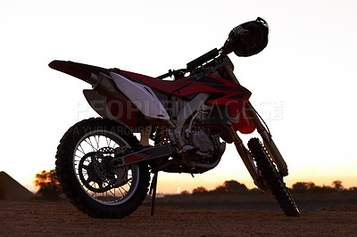 Buy stock photo A motocross bike with no rider