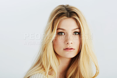 Buy stock photo Studio portraitt of a beautiful young woman