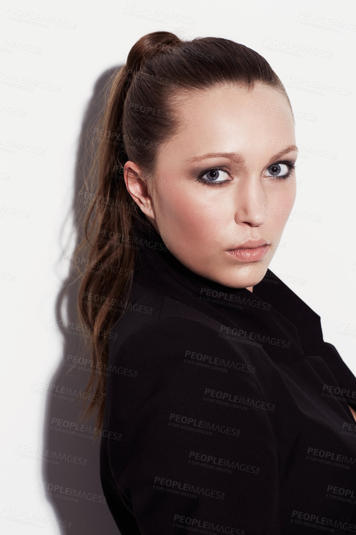 Buy stock photo Portrait of an attractive young woman in studio