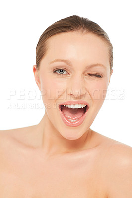 Buy stock photo Beauty portrait of a young woman
