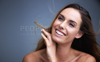 Buy stock photo Beauty shot of a young woman