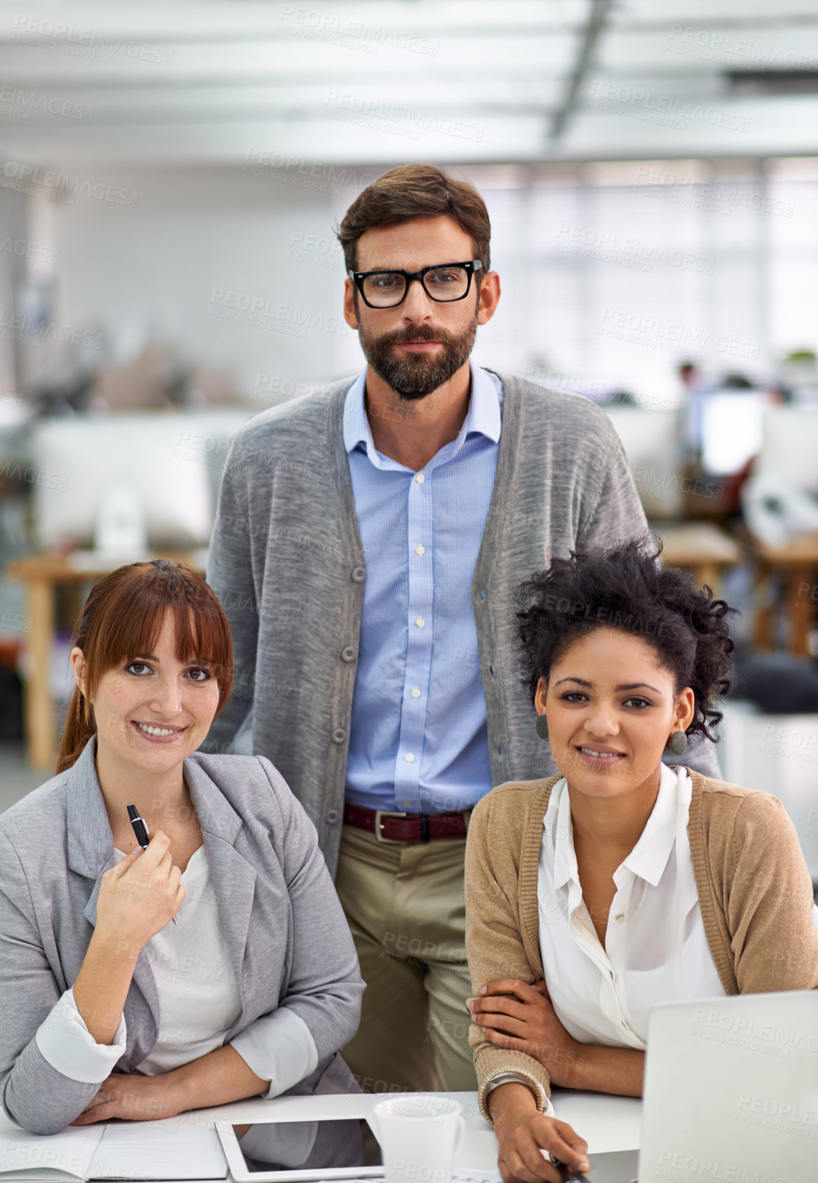 Buy stock photo Portrait of a group of dedicated and dynamic design professionals