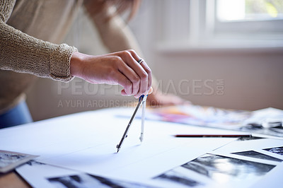 Buy stock photo Cropped shot of a woman working on her portfolio